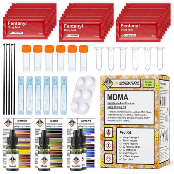 Pro MDMA Test Kit (+20 Fentanyl Strips)
